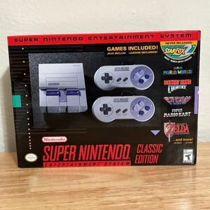 SNES Super Nintendo Classic Edition Mini Entertainment System 21 Games